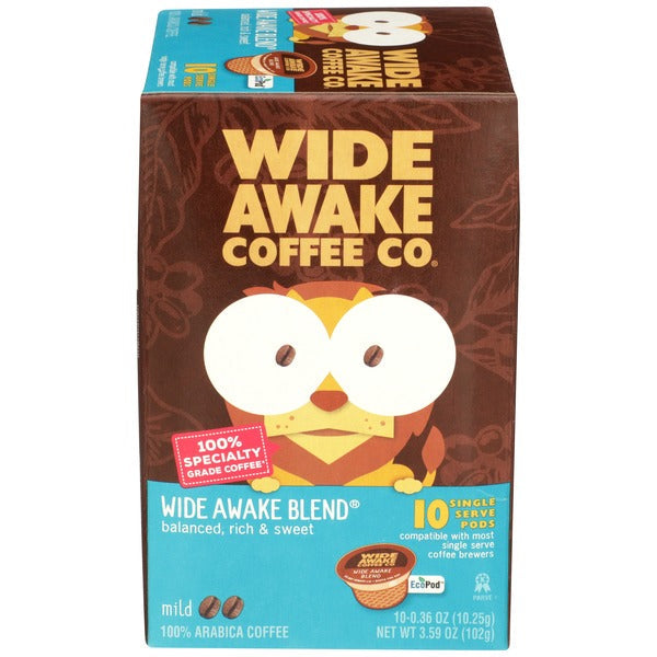 Wide Awake Mild Roast Blend 100% Arabica Coffee Single Serve Pods