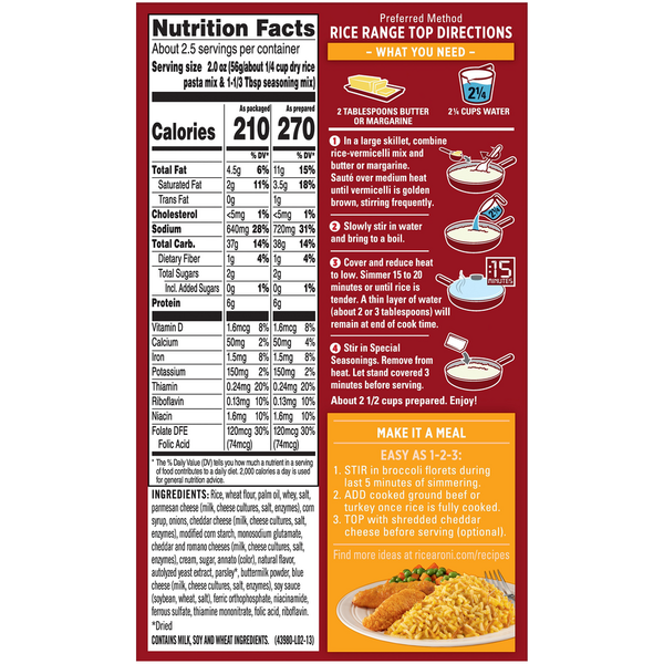 Rice-A-Roni Four Cheese Rice Mix
