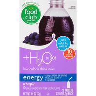Food Club Drink Mix, Low Calorie, Grape, Energy️ DestGlow