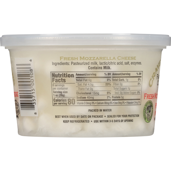 Crave Brothers Fresh Mozzarella Cheese Pearl Size