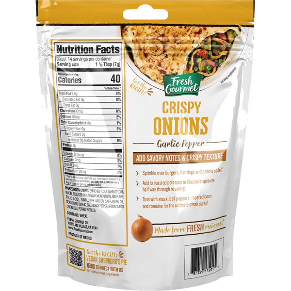 Fresh Gourmet Onion, Garlic Pepper, Crispy