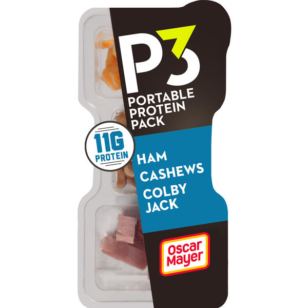 P3 Portable Protein Snack Pack with Ham, Cashews & Cheese