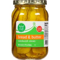 Food Club Pickles, Sandwich Slices, Bread & Butter️ DestGlow
