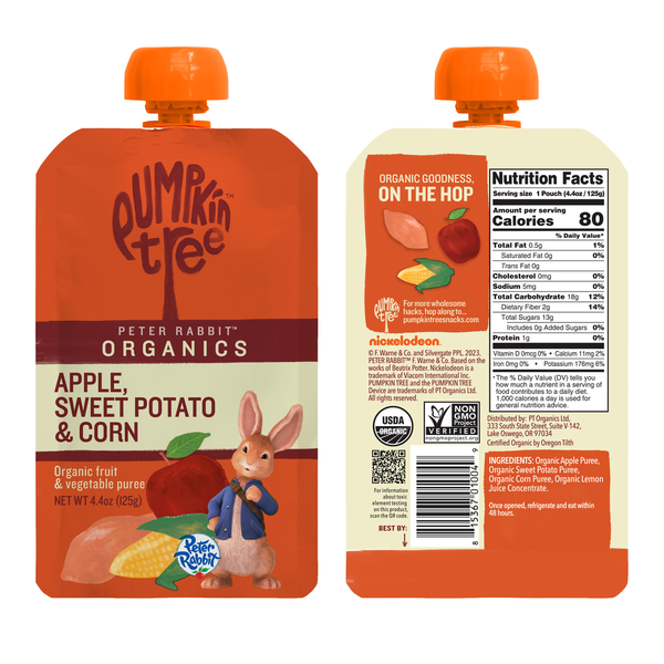 Pumpkin Tree Fruit & Vegetable Puree, Apple, Sweet Potato & Corn, Organic
