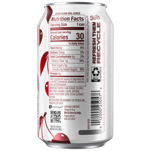 Pepsi Prebiotic Cola Cherry Vanilla