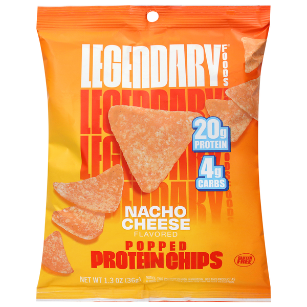 Legendary Foods Popped Nacho Cheese Flavored Protein Chips