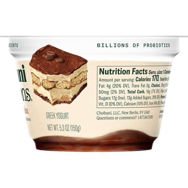 Chobani Yogurt, Greek, Mocha Tiramisu