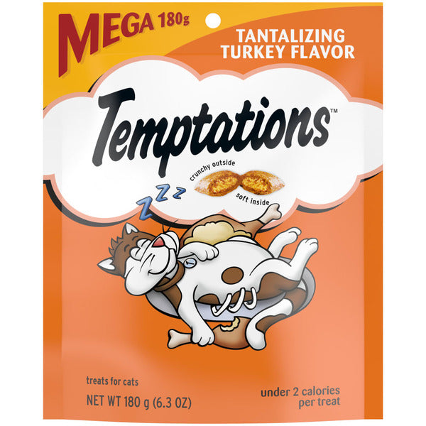 TEMPTATIONS Classic Crunchy and Soft Cat Treats Turkey Flavor
