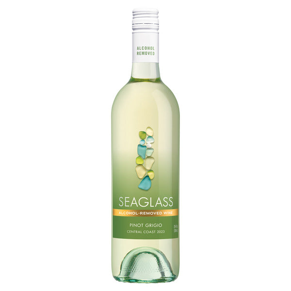 SEAGLASS Alcohol Removed Pinot Grigio White Wine, 750mL Wine Bottle