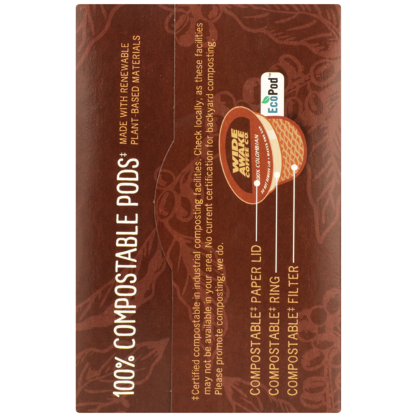 Wide Awake Medium Roast 100% Colombian 100% Arabica Coffee Single Serve Pods