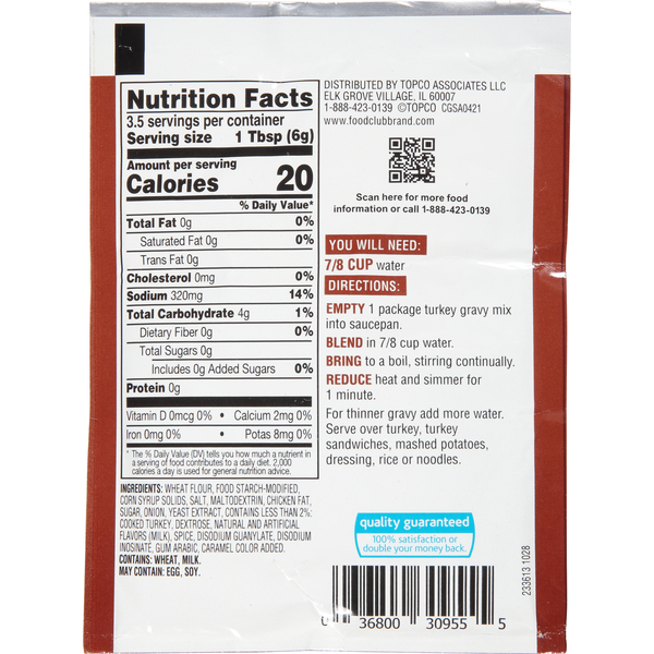 Food Club Gravy Mix, Turkey