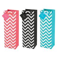 Cakewalk (Bags) Assorted Chevron 1-Bottle Wine Bag...
️