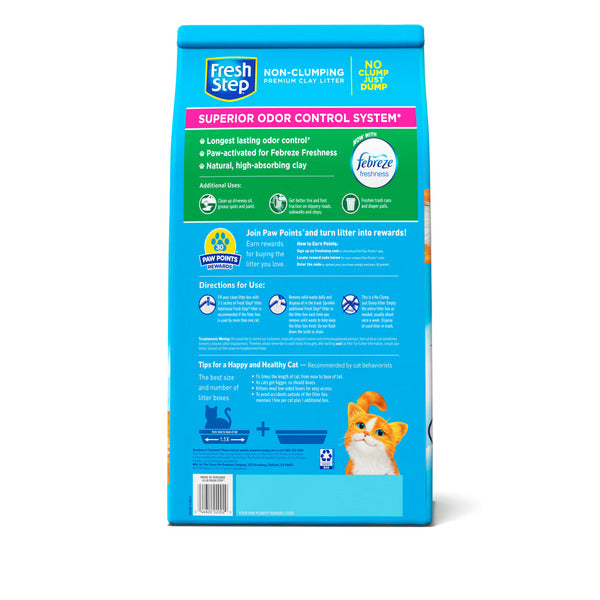 Fresh Step Non Clumping Cat Litter With Febreze Freshness, With 7-Day Odor Control
