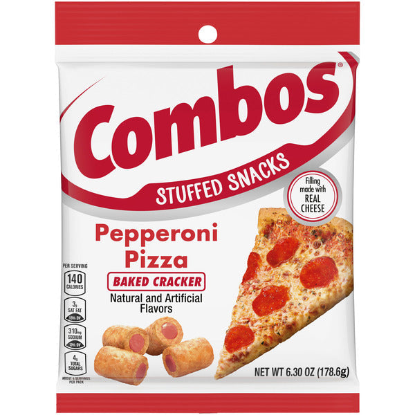 COMBOS Stuffed Snacks Pepperoni Pizza Baked Cracker Snacks