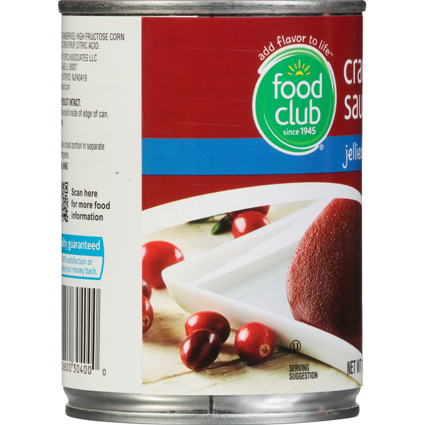 Food Club Cranberry Sauce, Jellied