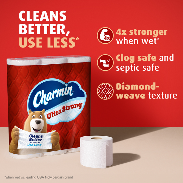Charmin Ultra Strong Toilet Paper 4 Mega XL Rolls