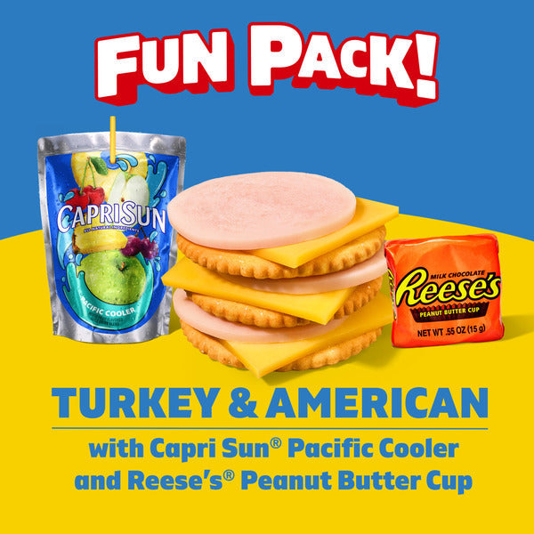 Lunchables Turkey & American Cheese Cracker Stackers Kids Lunch Snack Meal Kit & Capri Sun