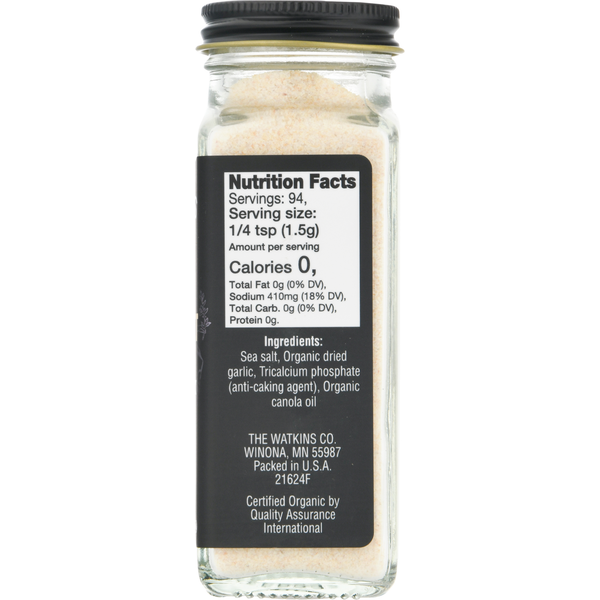 Watkins Garlic Salt, Organic