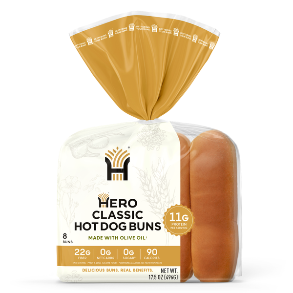 Hero Bread Classic Hot Dog Buns