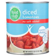 Food Club No Salt Added Diced Tomatoes️