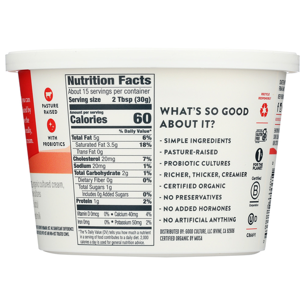good culture Organic Sour Cream