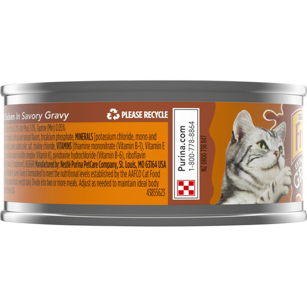 Purina Friskies Gravy Wet Cat Food, Extra Gravy Chunky With Chicken in Savory Gravy