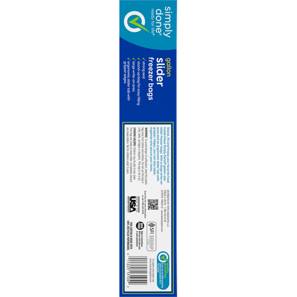 Simply Done Gallon Slider Freezer Bags