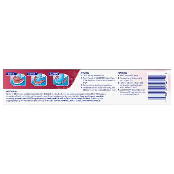 Poligrip Zinc Free Denture Adhesive Cream