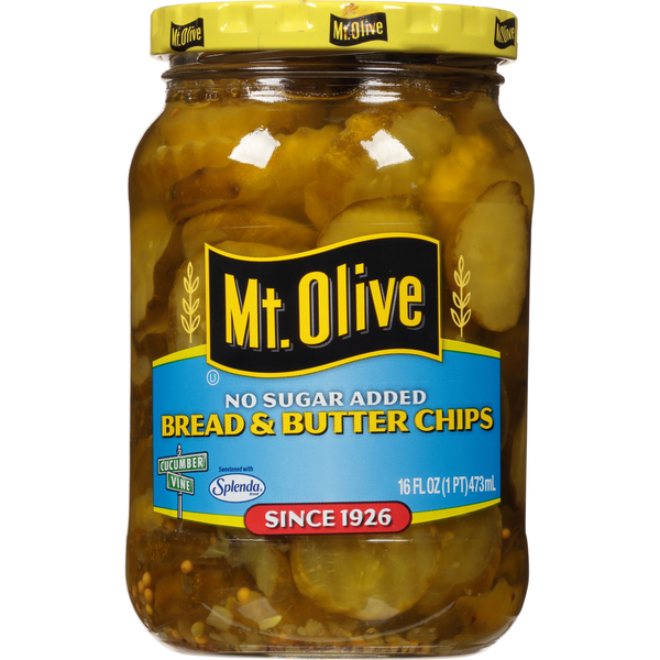 Mt. Olive No Sugar Added Bread & Butter Pickle Chips