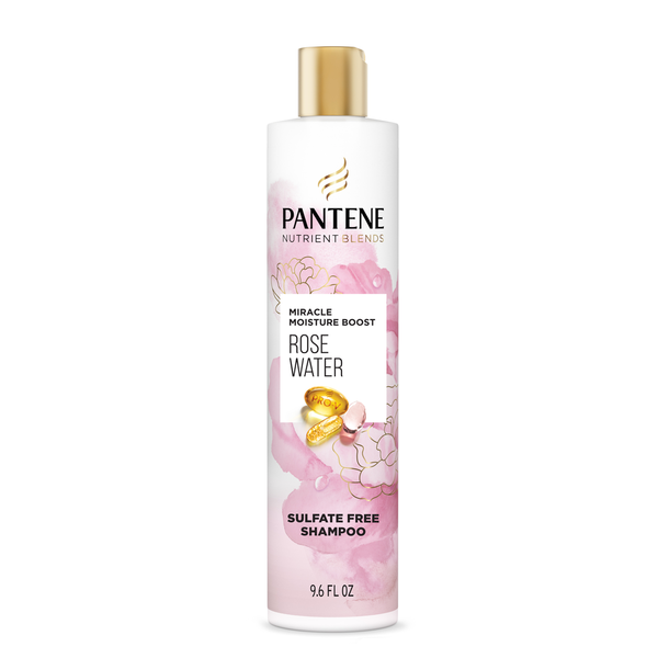 Pantene Nutrient Blends Miracle Moisture Boost Rose Water Shampoo for Dry Hair