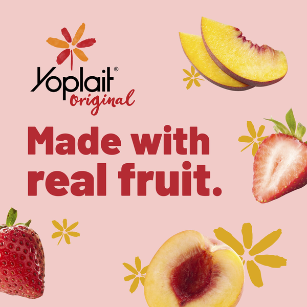 Yoplait Original Low Fat Strawberry and Harvest Peach Yogurt Cups