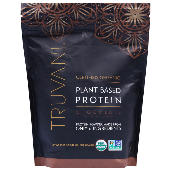 Truvani Protein Powder, Chocolate Flavored, Plant Based