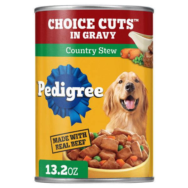 Pedigree Choice Cuts In Gravy Adult Canned Wet Dog Food Country Stew, 13.2 oz. Can DestGlow