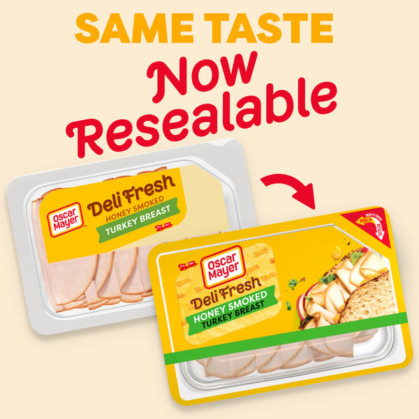Oscar Mayer Deli Fresh Honey Smoked Turkey Breast Sliced Sandwich Lunch Meat