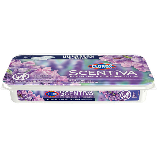 Clorox Scentiva Disinfecting Wet Mopping Cloths, Lavender and Jasmine
