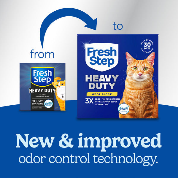 Fresh Step Heavy Duty Odor Block Multi Cat Clumping Litter with Febreze Freshness