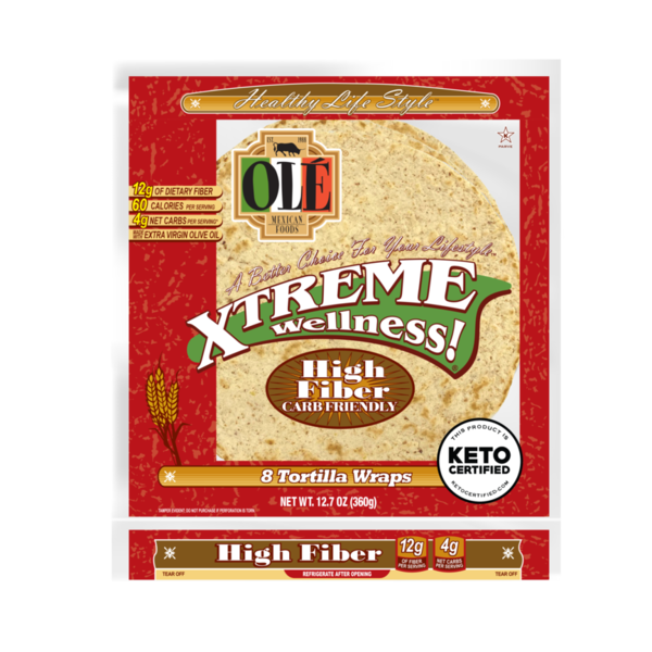 Ole Xtreme Wellness High Fiber Flour Tortillas, Keto Certified