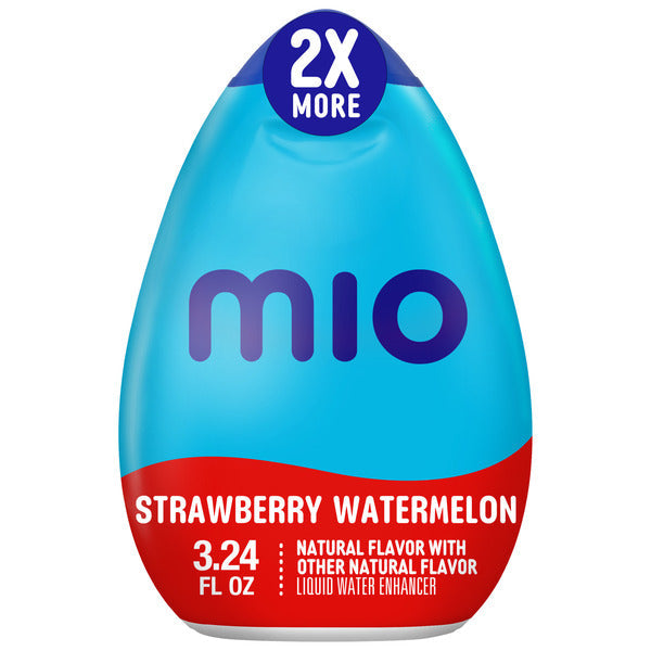 MiO Strawberry Watermelon Naturally Flavored Liquid Water Enhancer with 2X More