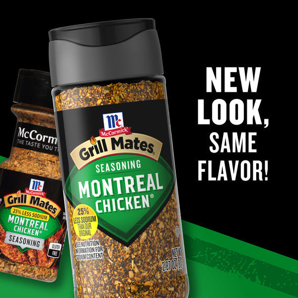 McCormick® GRILL MATES 25% Less Sodium Montreal Chicken Seasoning