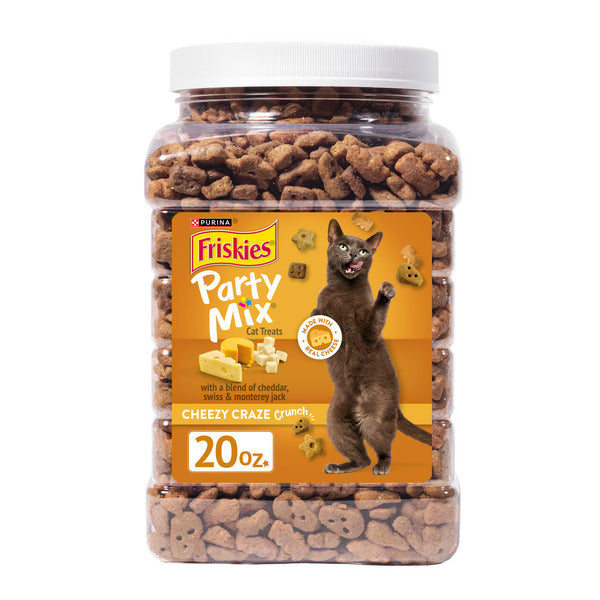 Purina Friskies Cat Treats, Party Mix Cheezy Craze Crunch