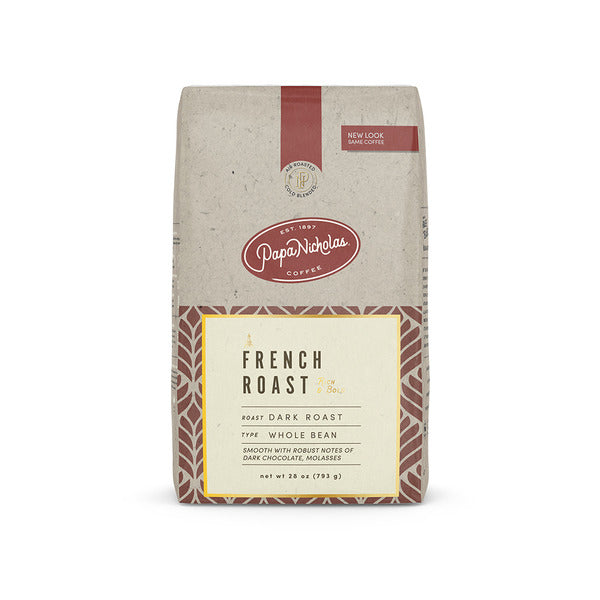 PapaNicholas Coffee French Roast Medium Roast Whole Bean Coffee