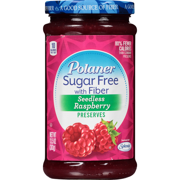 Polaner Preserves, Sugar Free with Fiber, Seedless Raspberry