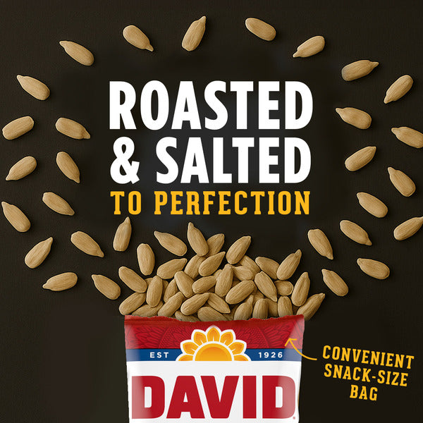 DAVID Seeds Salted and Roasted Sunflower Kernels, Keto Friendly Snack