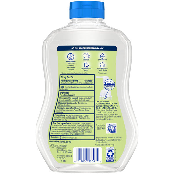 Dial Complete Foaming Hand Wash Refill, Soothing White Tea, 30 Fl Oz, Pack of 4