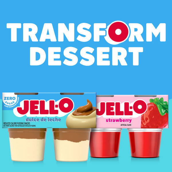 Jell-O Dulce de Leche Sugar Free Refrigerated Pudding Cup Snacks