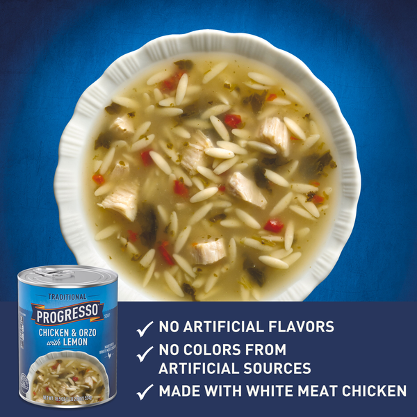 Progresso Traditional, Chicken & Orzo with Lemon Canned Soup