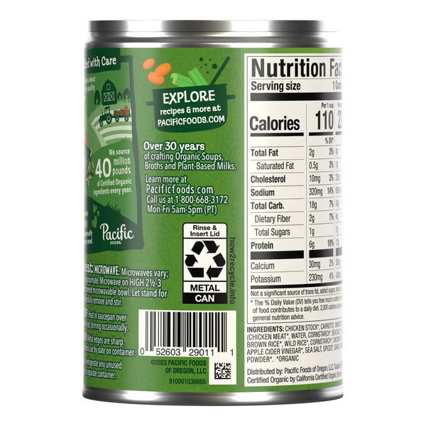 Pacific Foods Organic Chicken and Wild Rice Soup