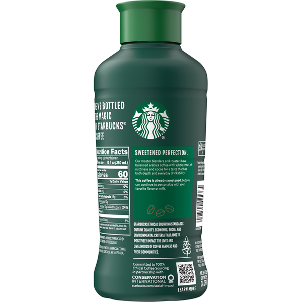 Starbucks Iced Coffee, Medium Roast, Sweetened, Black