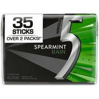 5 GUM Spearmint Rain Sugar Free Chewing Gum Pack️