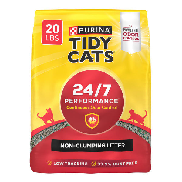 Purina Tidy Cats Non Clumping Cat Litter, 24/7 Performance Multi Cat Litter Odor Control Formula